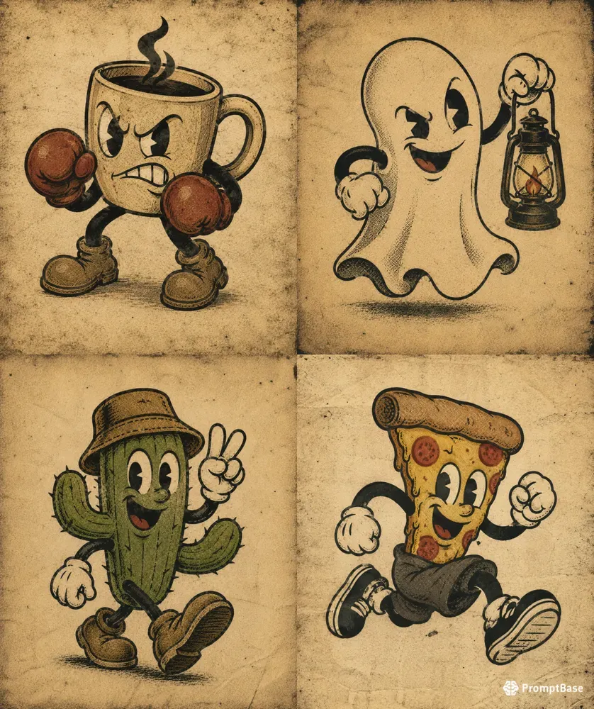 Retro 1930s Cartoon Mascot Generator