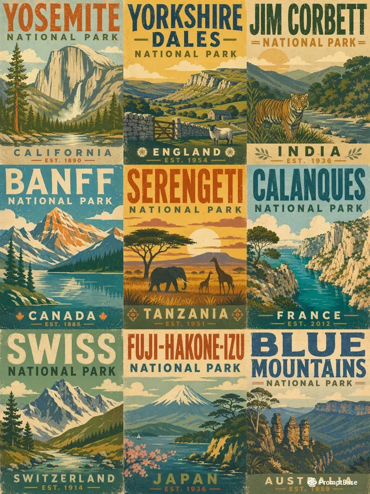 Retro National Park Tshirt Designers