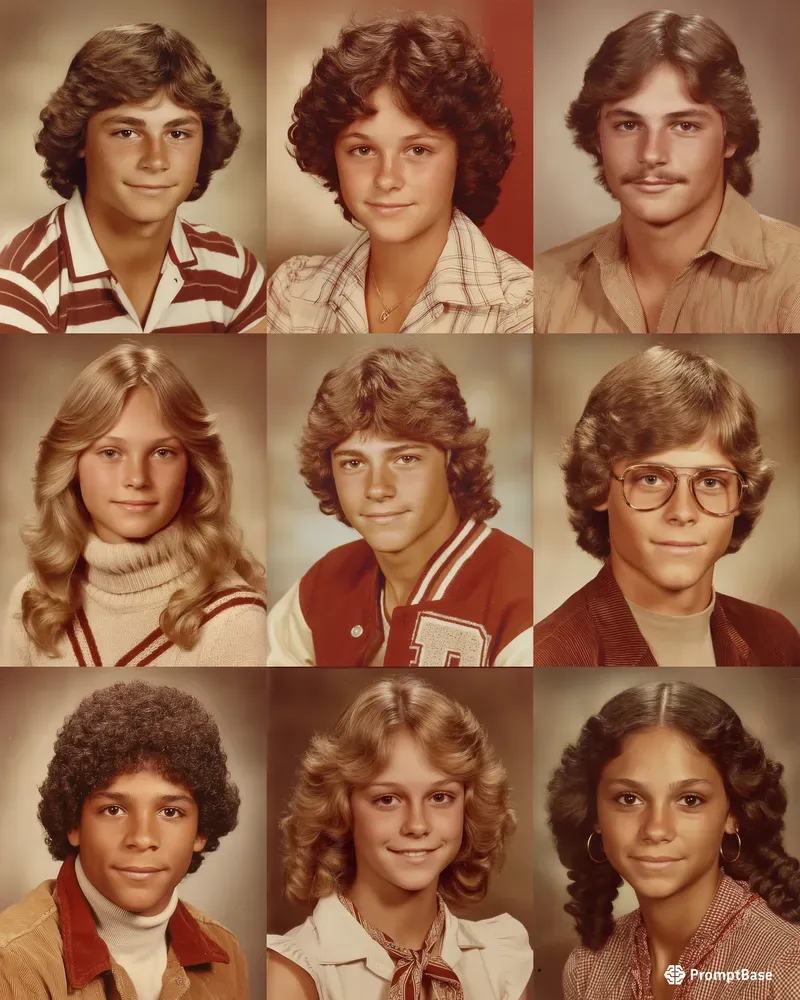 1970s Yearbook Portraits Photos