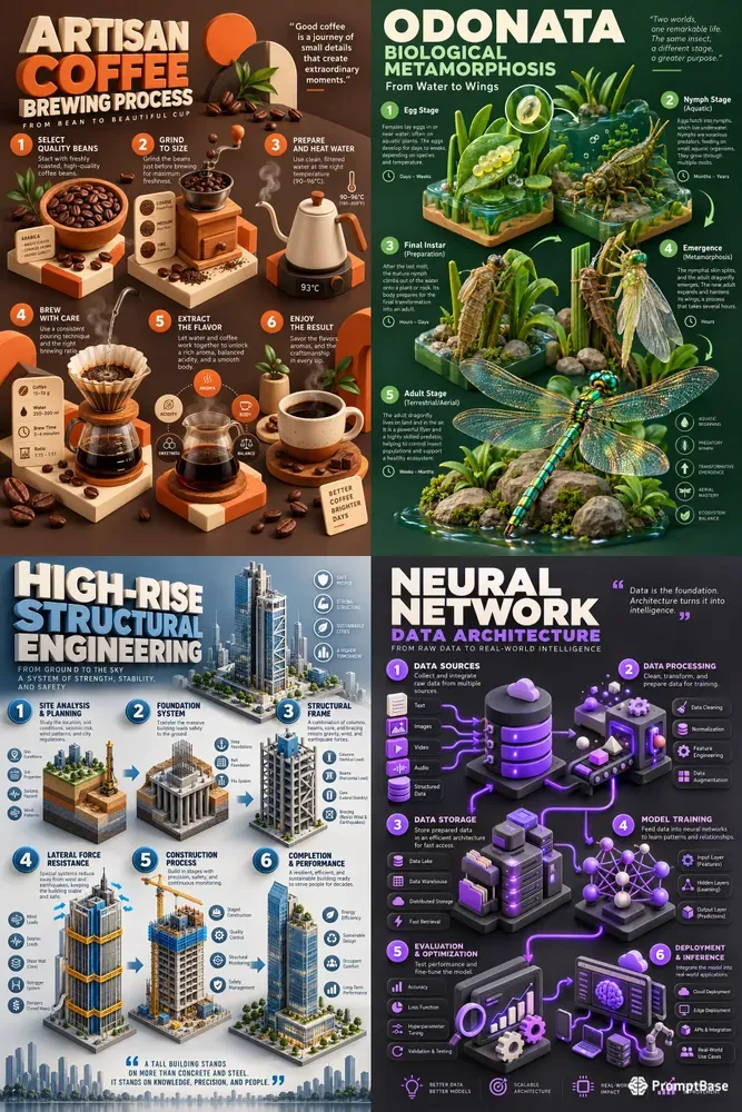 3D Logic Sequence Infographics