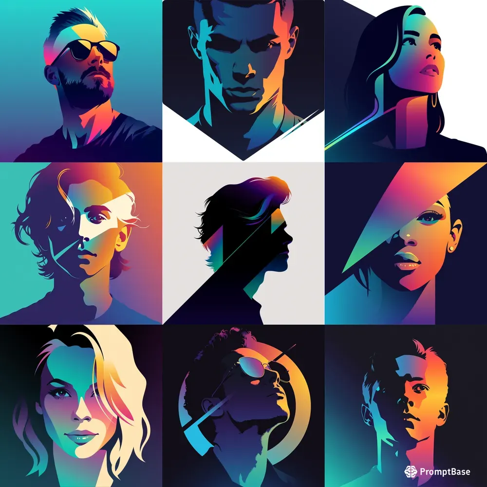 Vibrant People Art For Social Buzz
