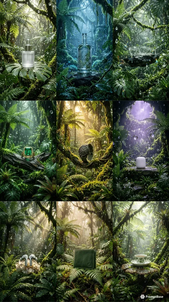 Verdant Rainstilled Jungle Oases