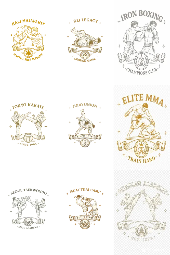 Minimal Martial Art Line Art Tshirts