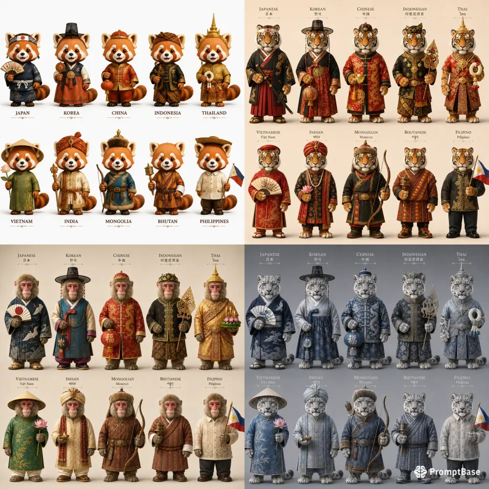 3D Asian Heritage Animals