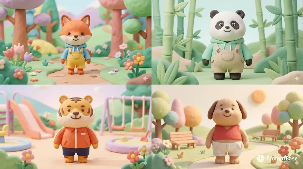 Clay Mascot Characters