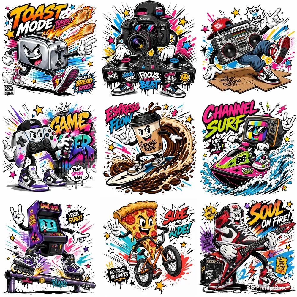 Urban Streetwear Mascot Graphics