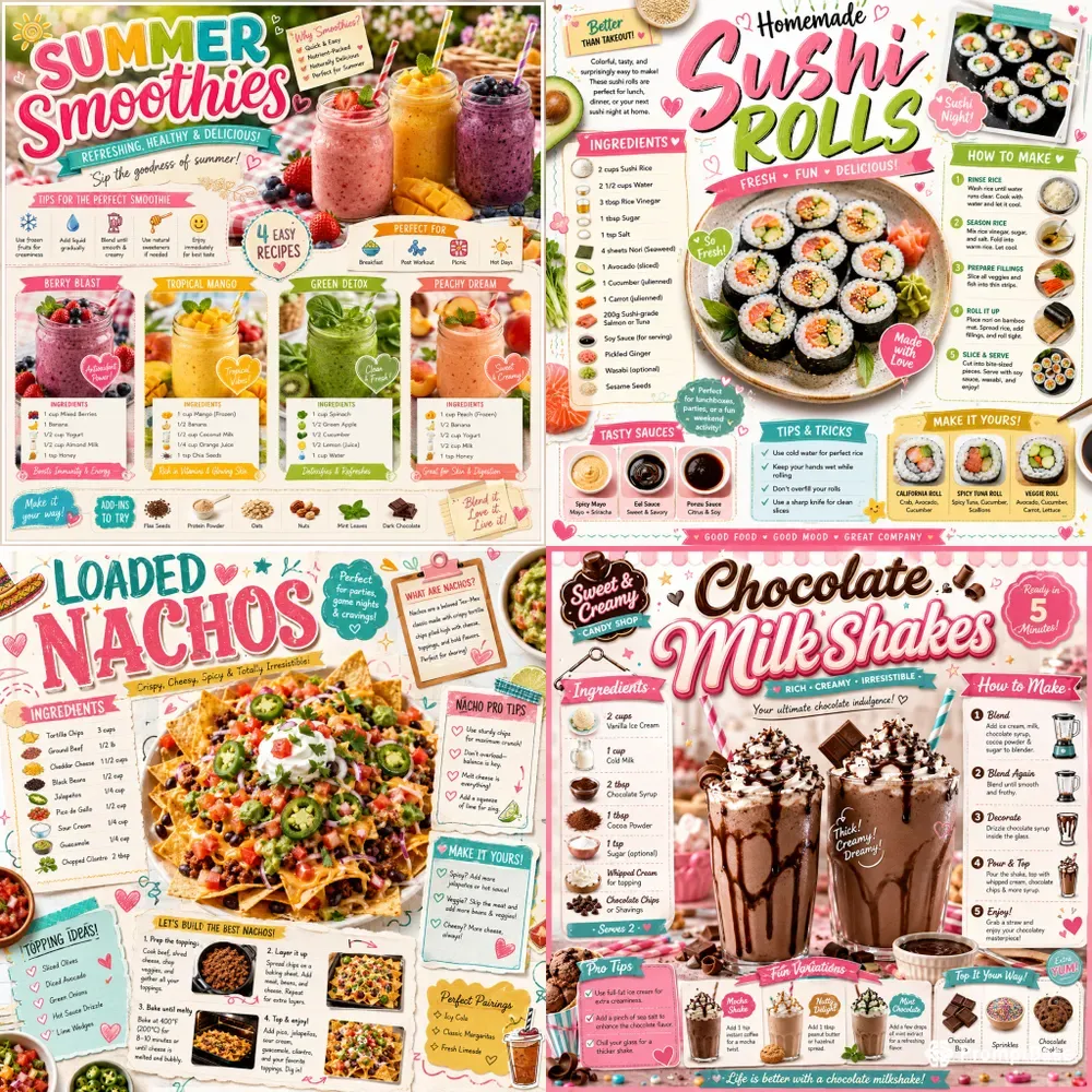 Cute Food Recipe Infographic Generator