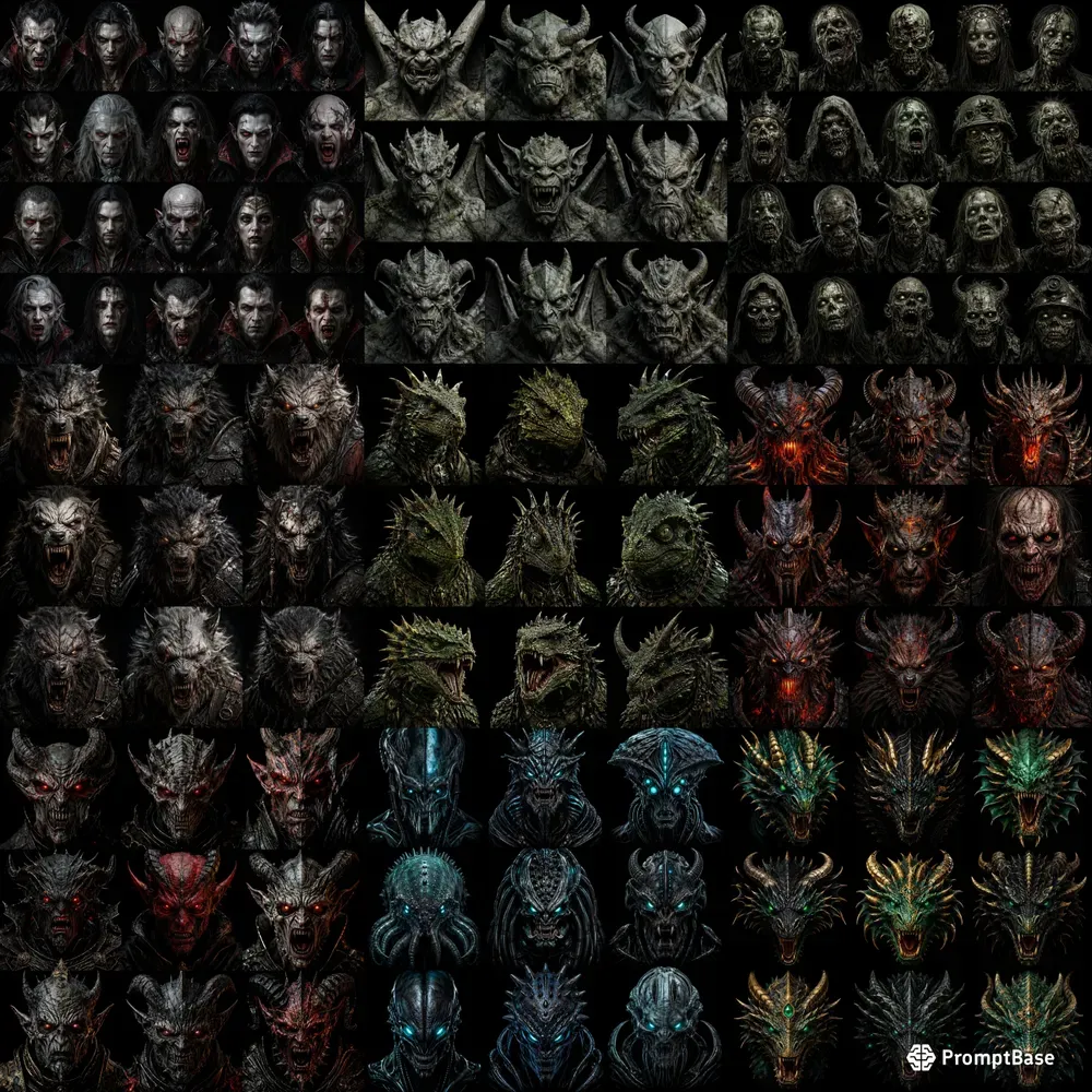 Ultimate Horror Portrait Grid Collections