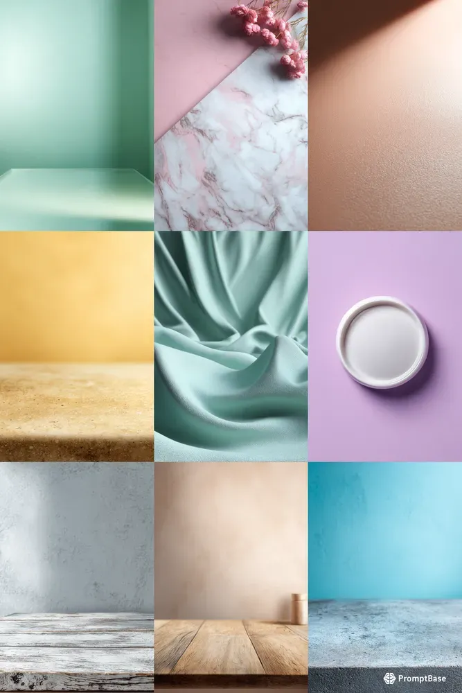 Realistic Product Mockup Background Sets