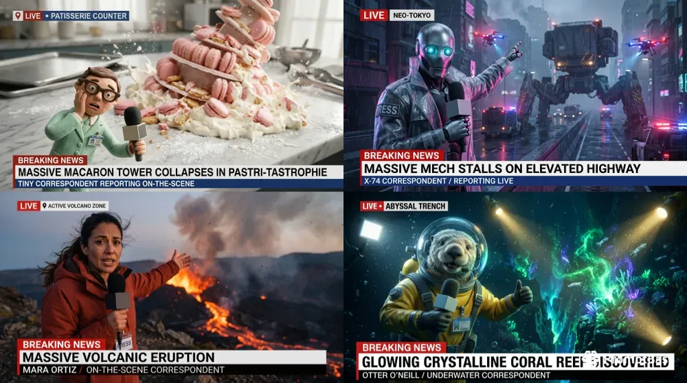 Live Breaking News Broadcast Generator