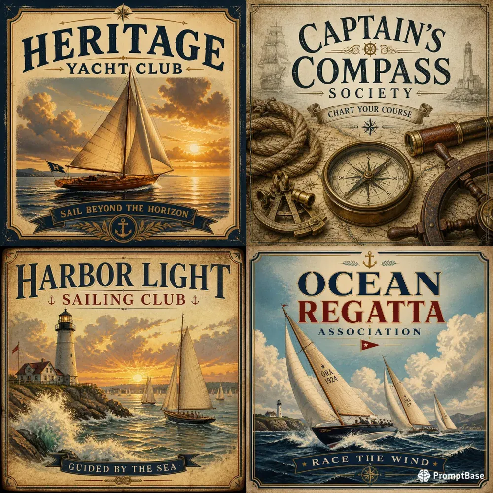 Vintage Sailing Club Graphic Generator