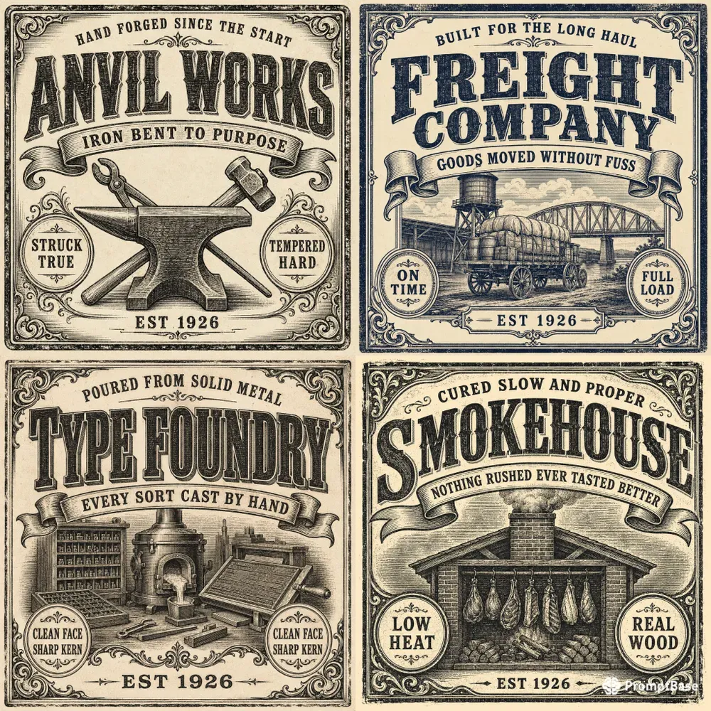 Vintage Americana Trade Badge Makers
