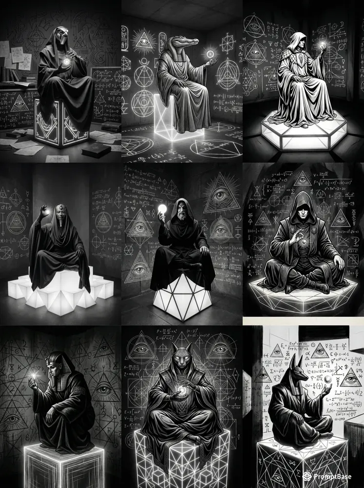 Modern Alchemical Noir Linework