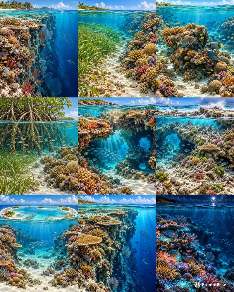 Coral Reef Cross Sections