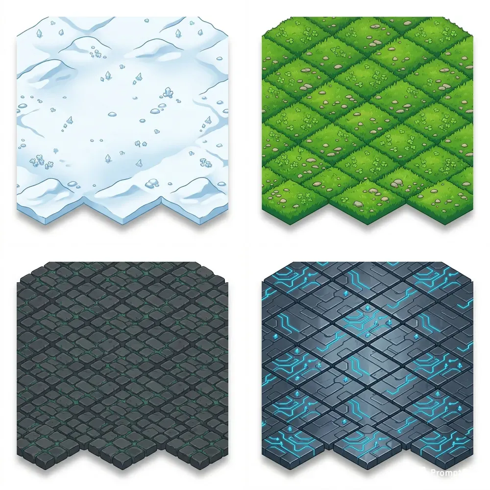 Isometric Game Terrain Tiles