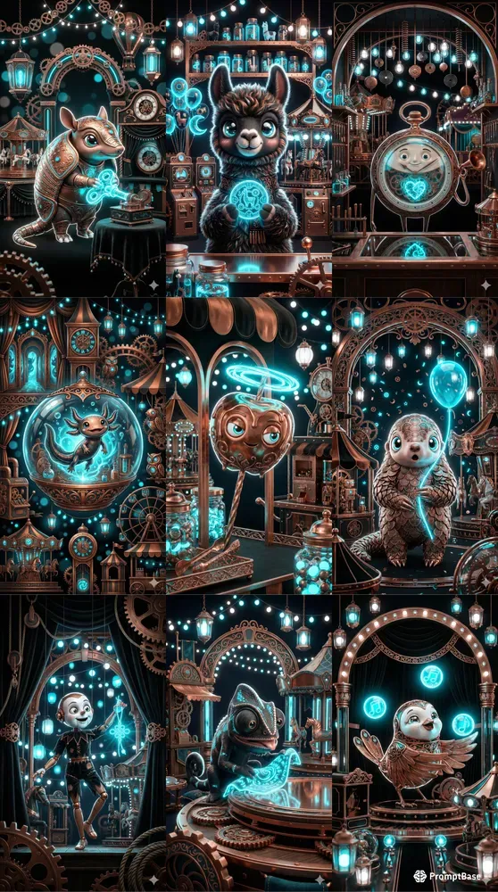Dual Clockwork Carnival 3D Posters