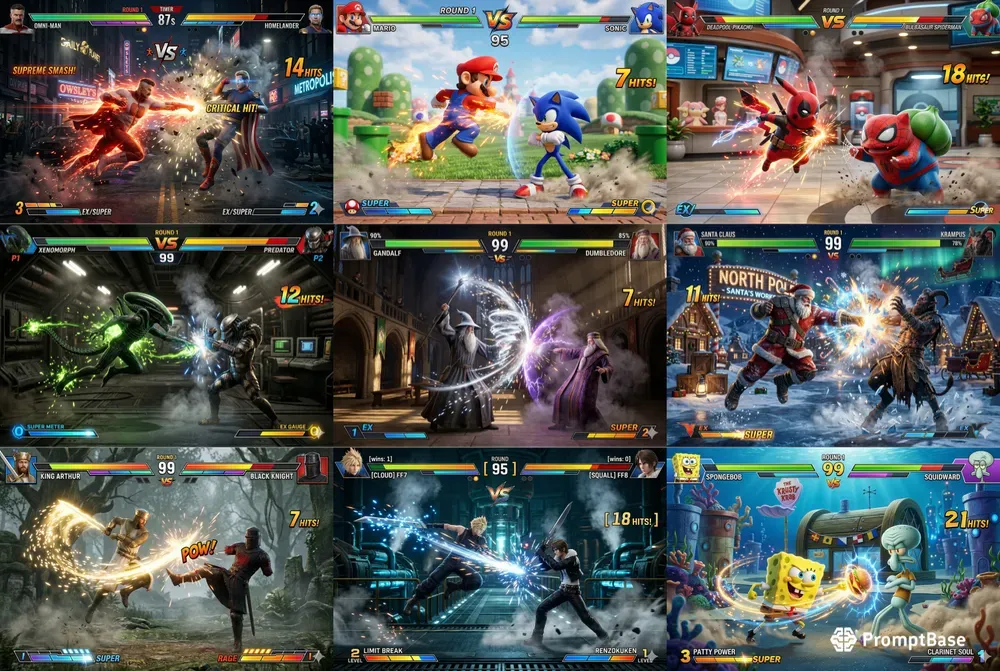 Arcade Fighting Game Screenshots