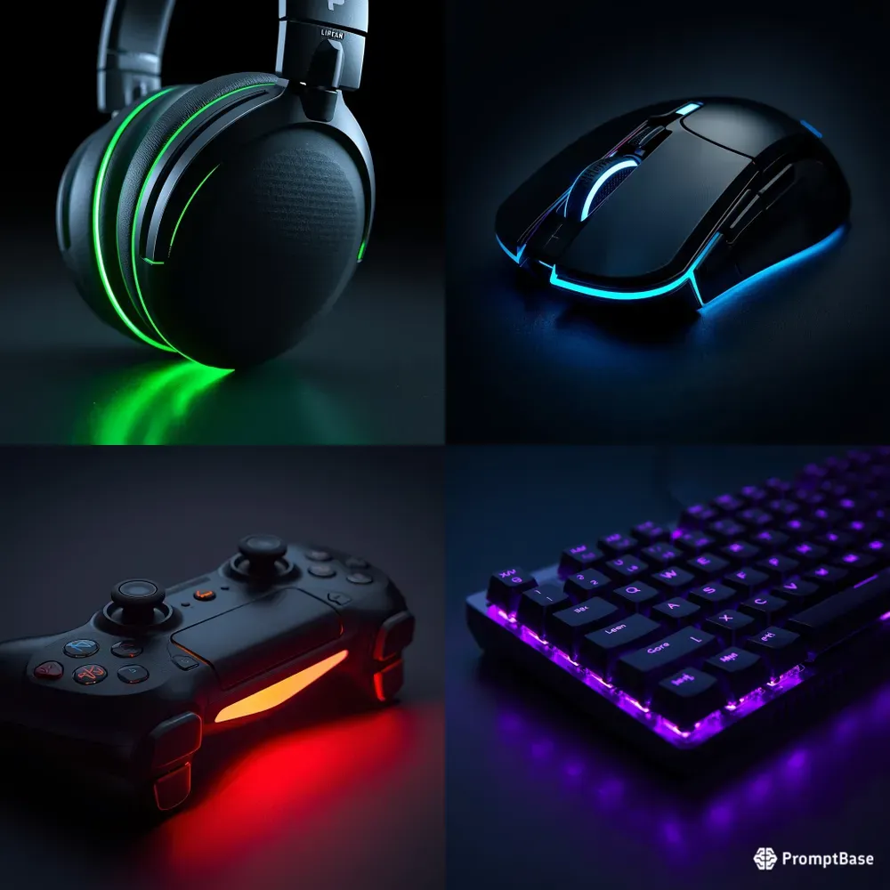 Premium Neon Gaming Peripherals