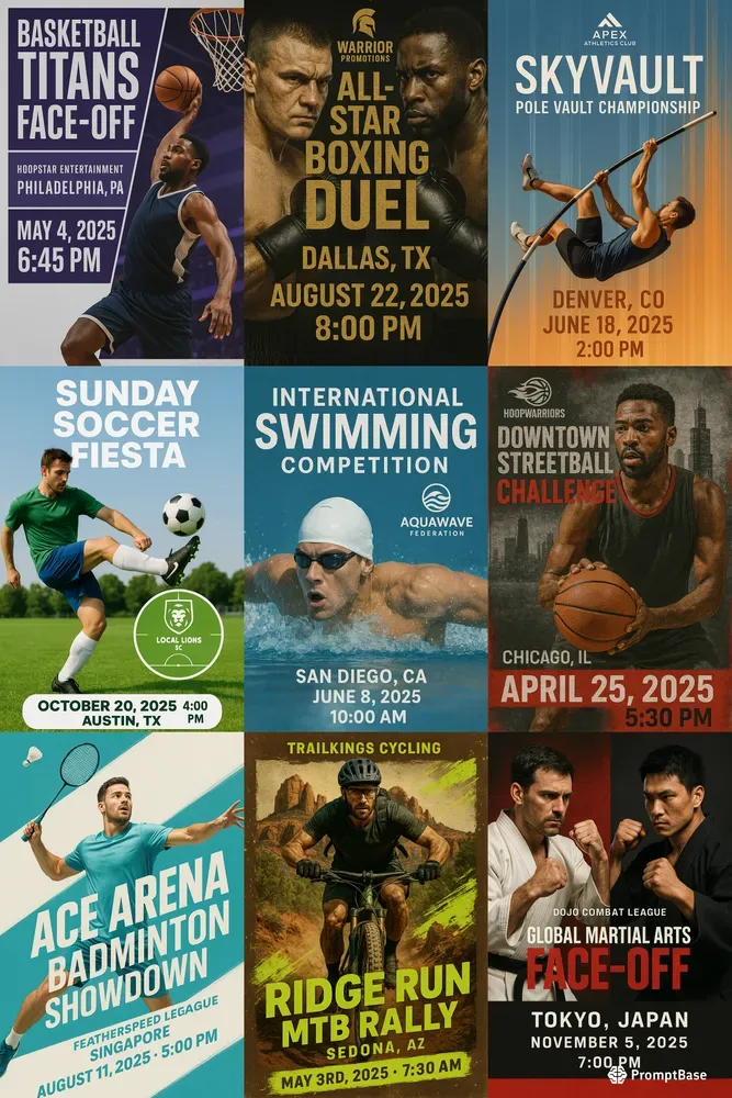 Realistic Sports Posters