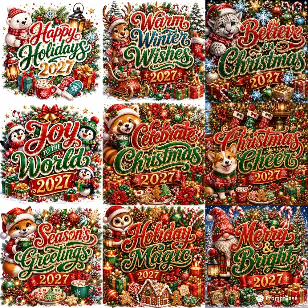 Festive Christmas Typographies 2027