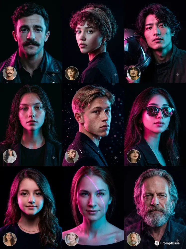 Dual Tone Neon Portraits