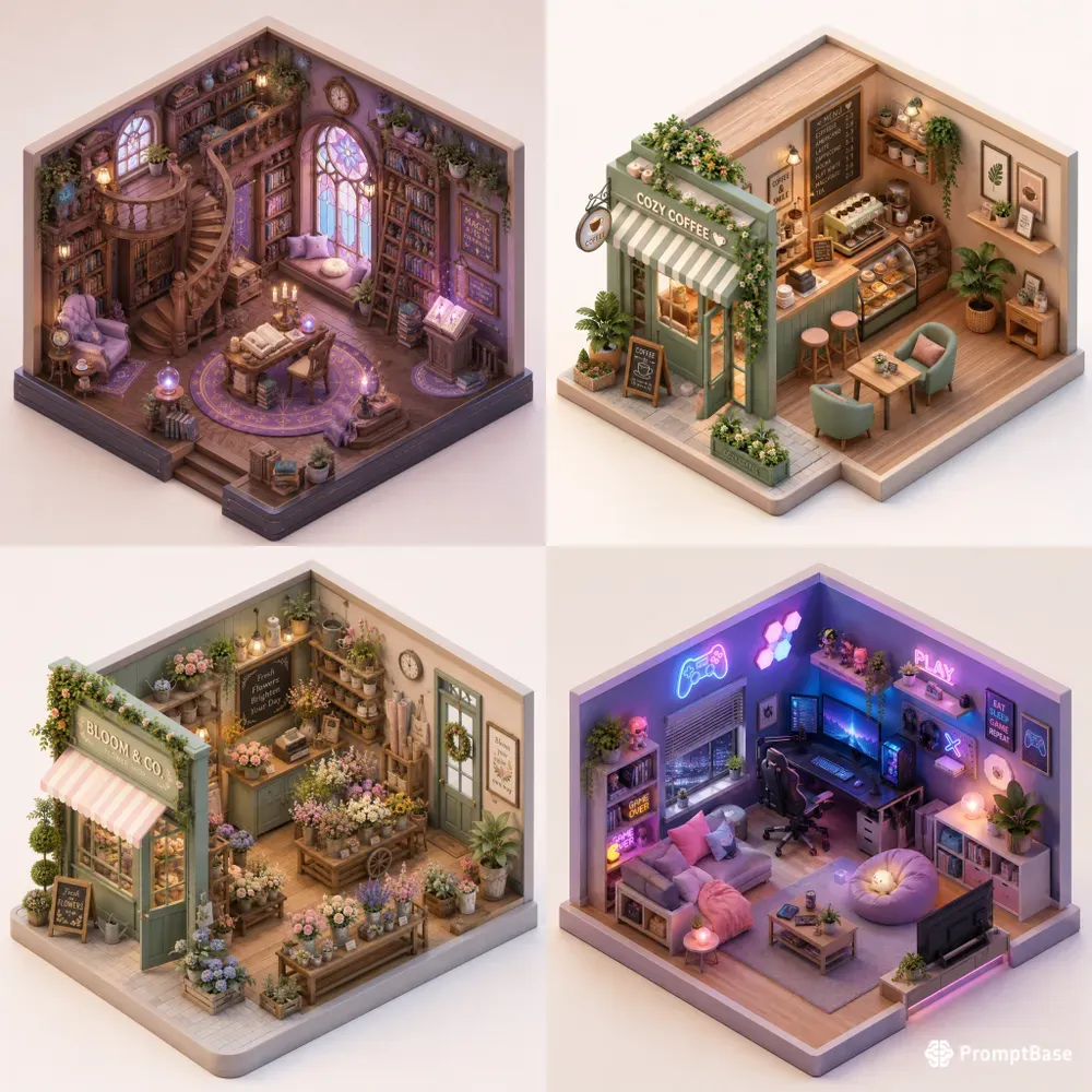 3D Cute Miniature Dioramas