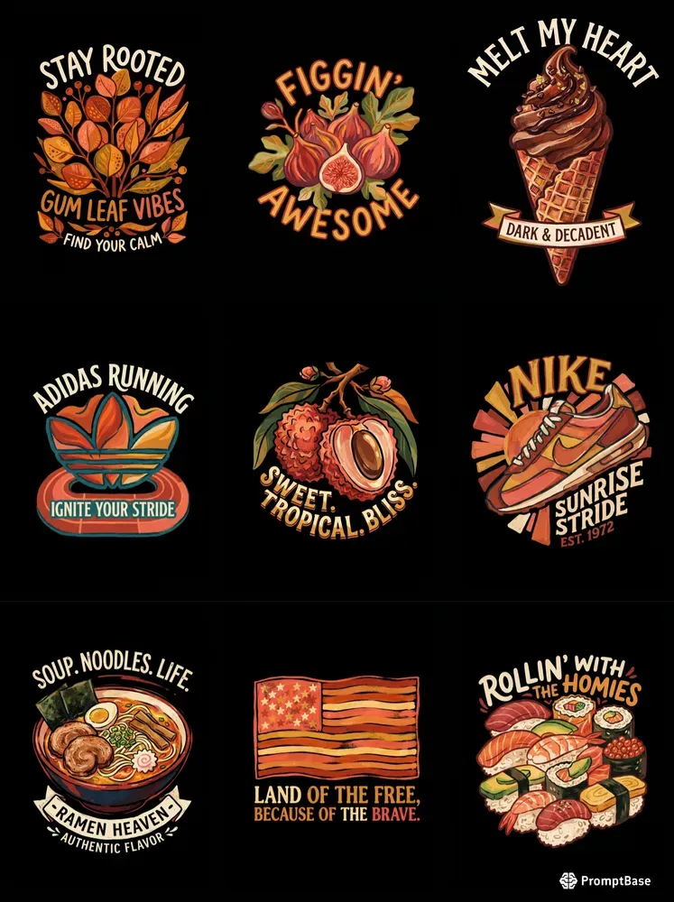 Bold Gouache Tshirt Designs