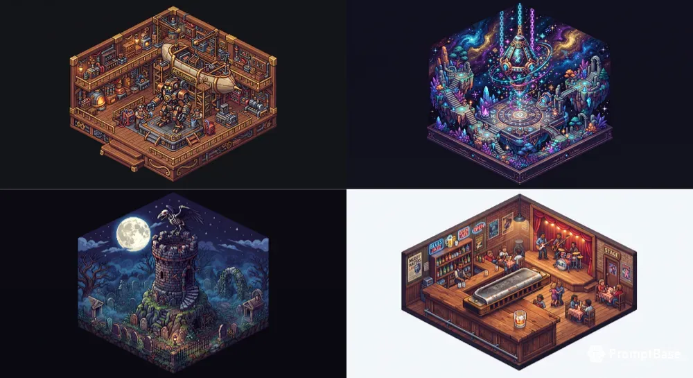 32bit Isometric Pixel Art Dioramas
