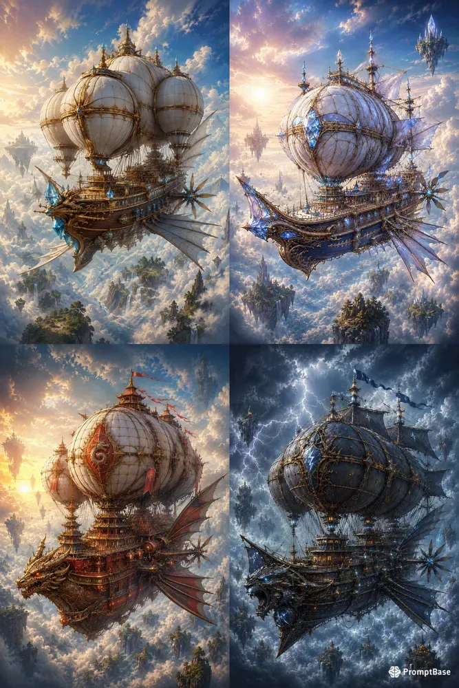Sky Ships Fantasy Airships