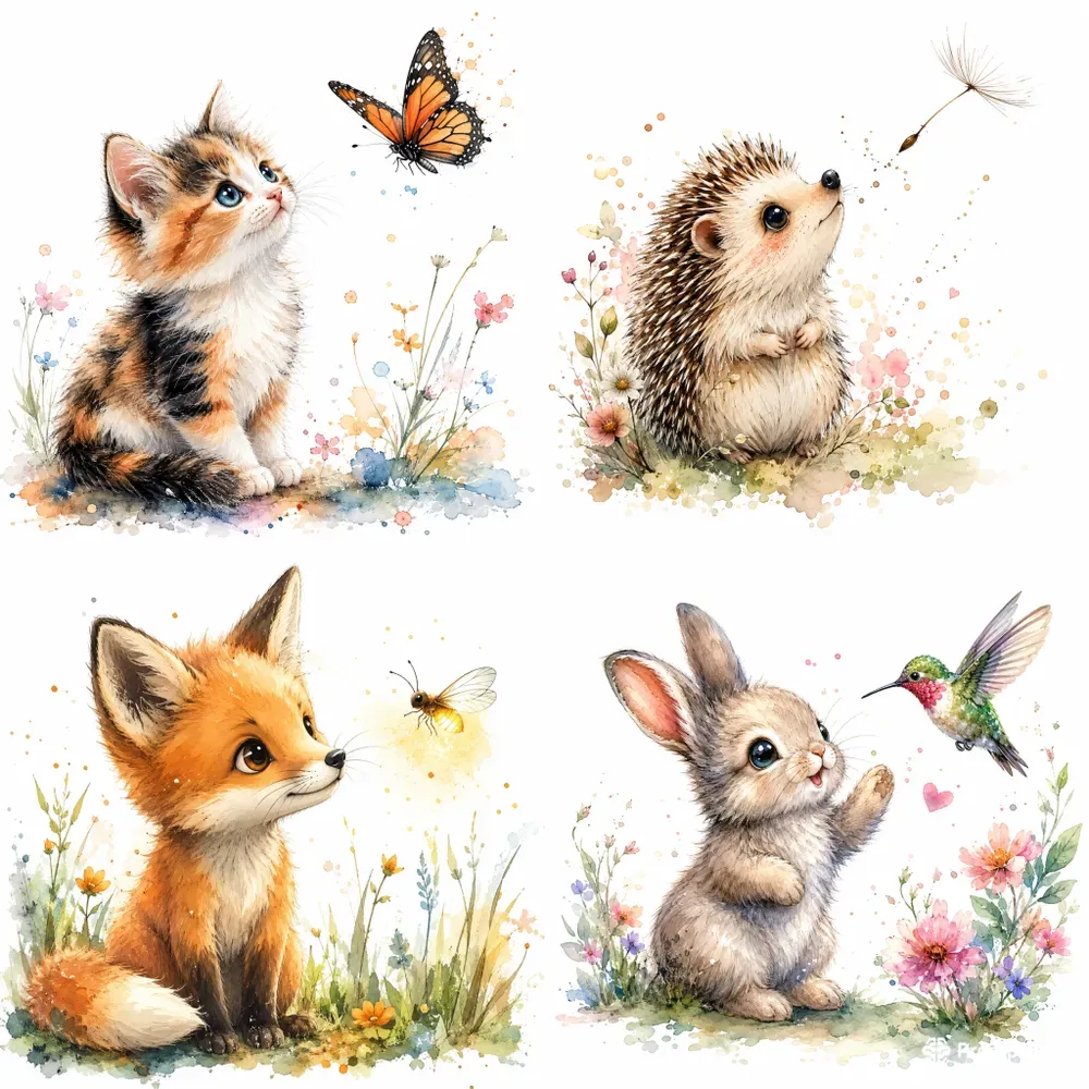 Whimsical Watercolor Animal Dreams