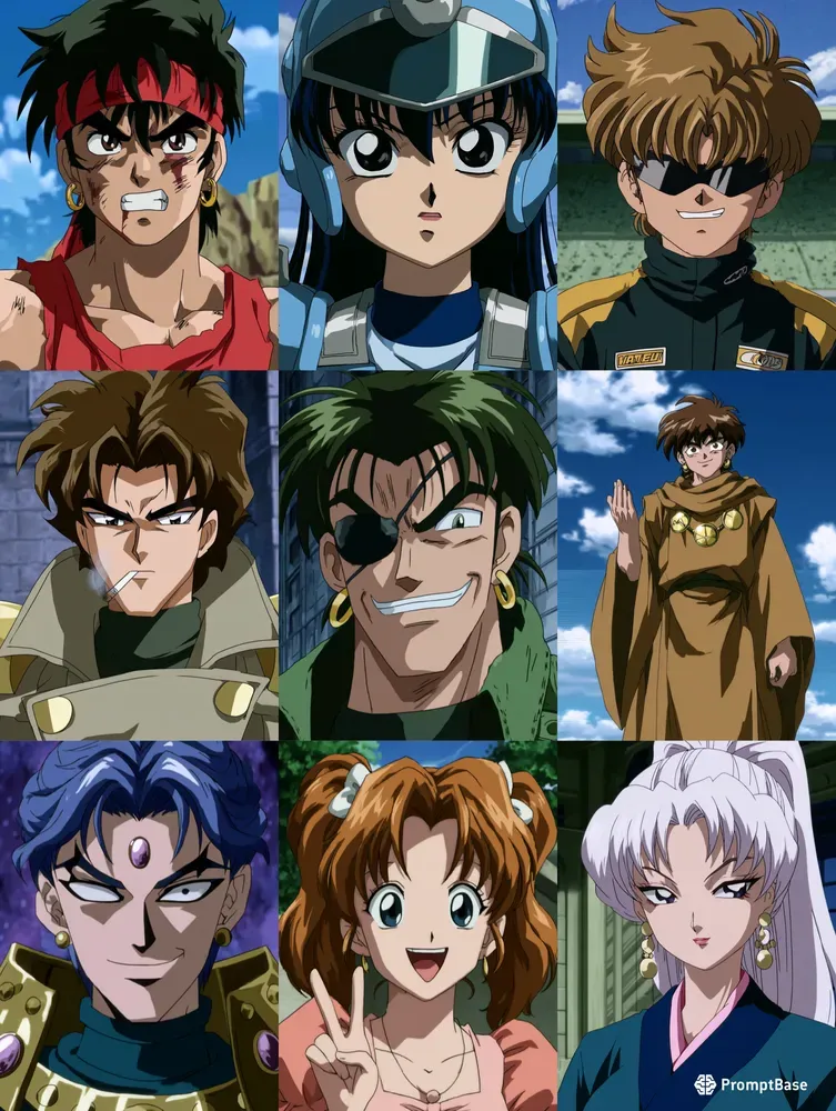 1980s Anime Character Portraits