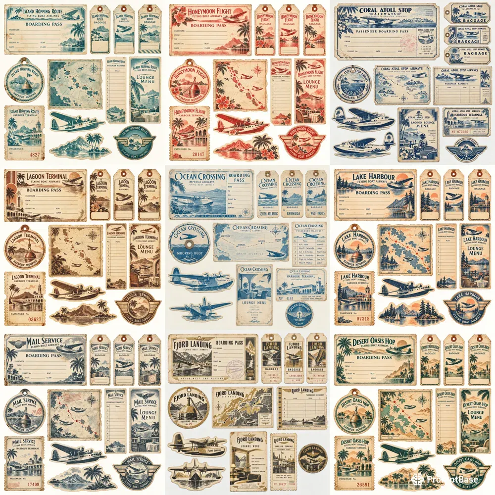 Seaplane Flying Boat Ephemera