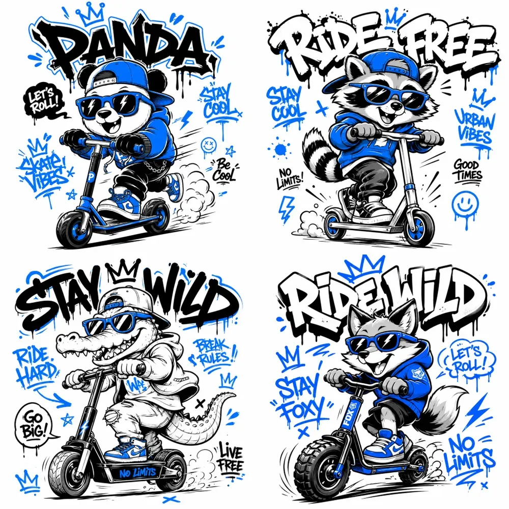Urban Graffiti Scooter Mascots