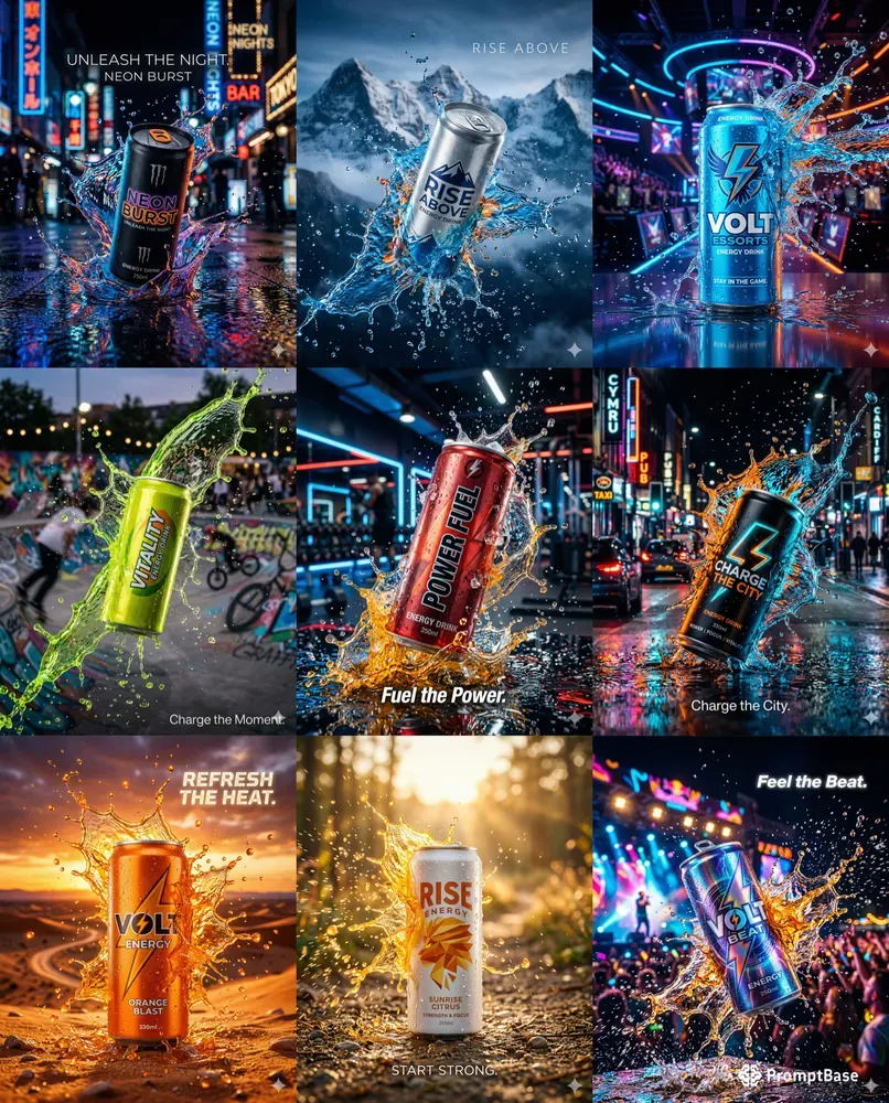 Design Ultimate Energy Drink Adverts