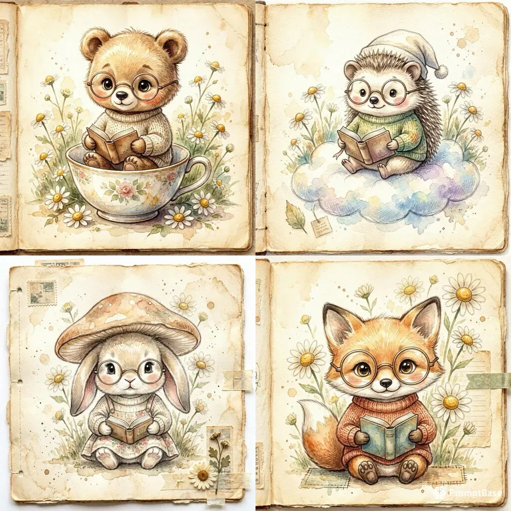 Whimsical Storybook Animal Journals