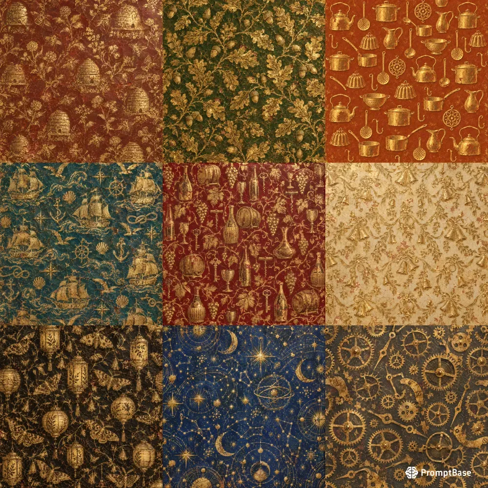 Vintage Gilded Foil Papers