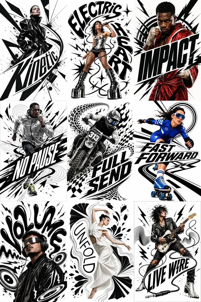 Kinetic Vector Chaos Posters
