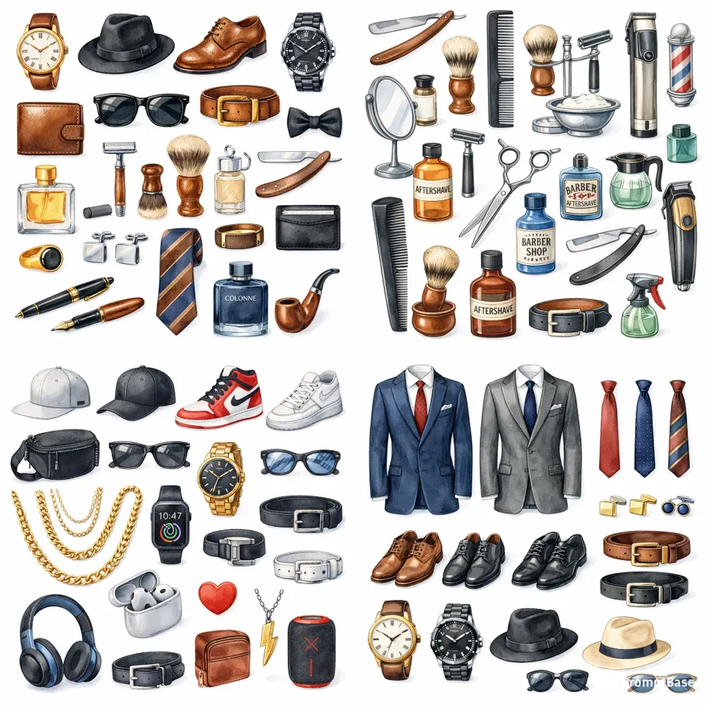 Mens Accessories Clipart