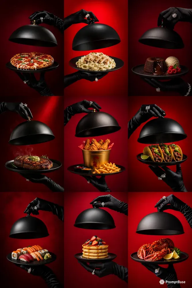 Luxury Floating Food Advertisements