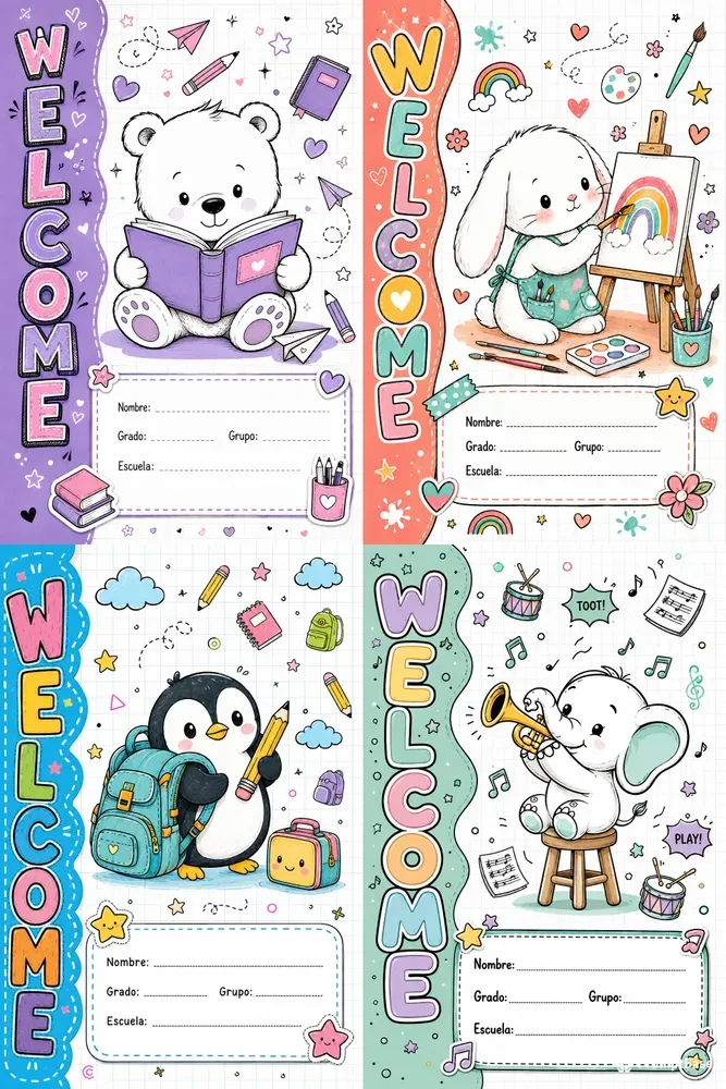 Cute School Notebook Covers