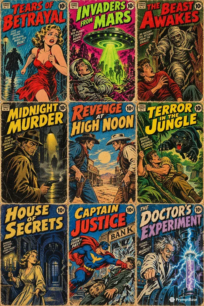The Pulp Vault Comic Cover Generator