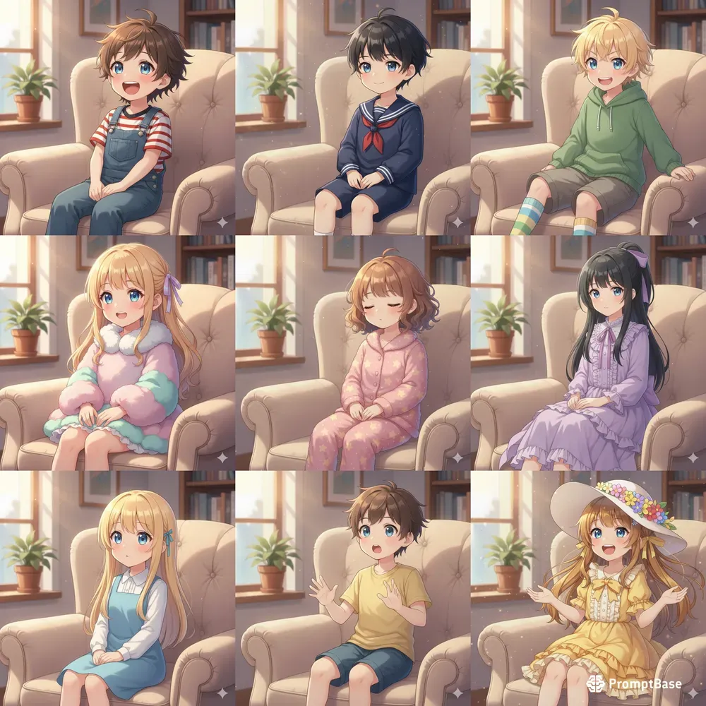 10 Cute Anime Kids Collections