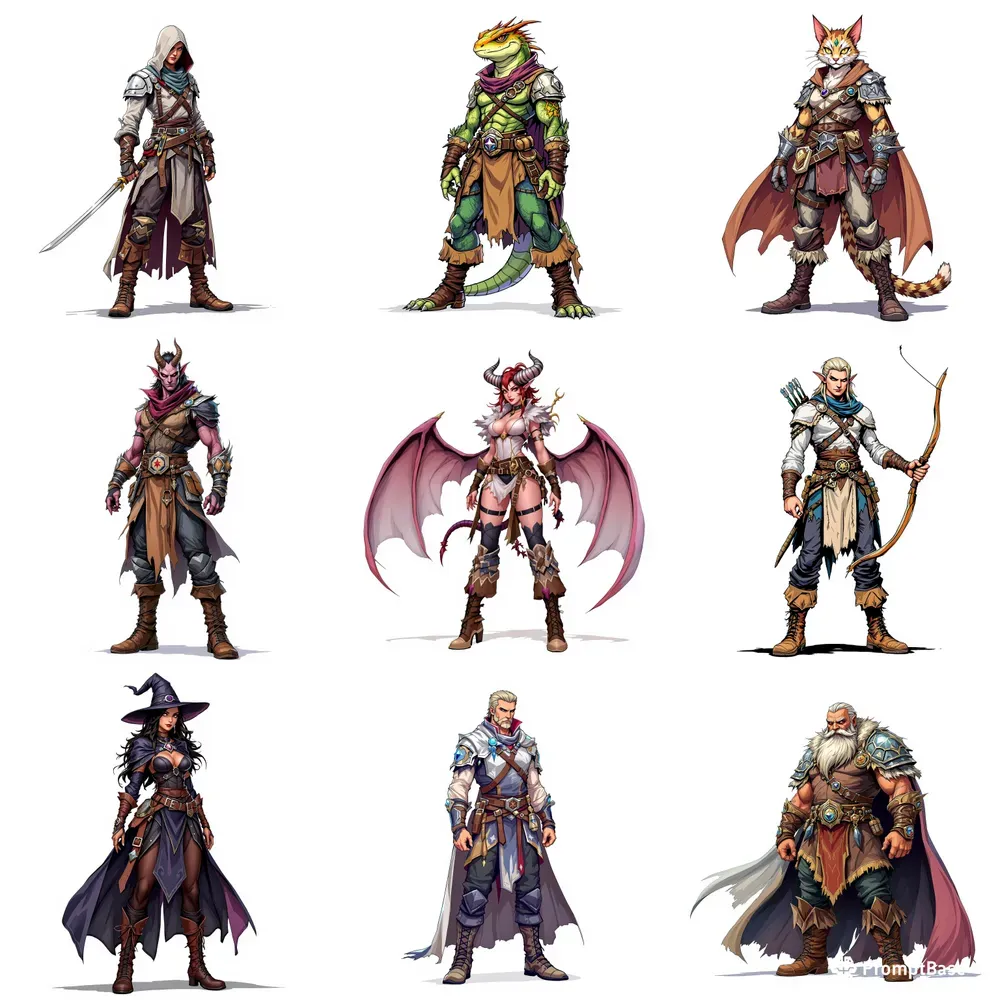 Fantasy Style DnD Mmo Cartoon Game Art
