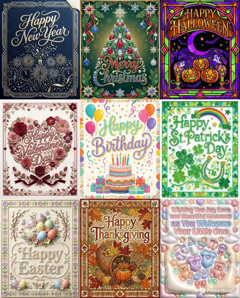 Printable Holiday Greeting Cards