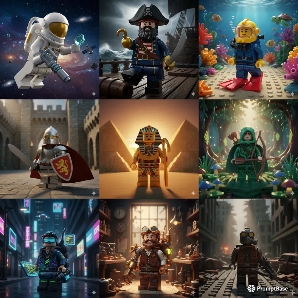 Lego Style Minifigure Character Creators
