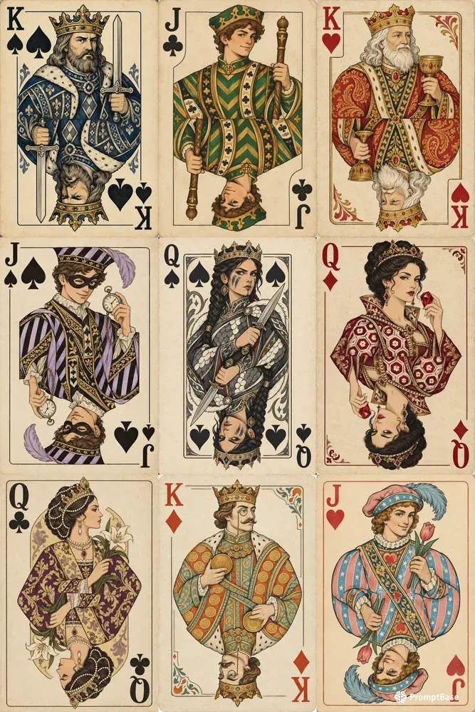 Vintage Custom Playing Card Art