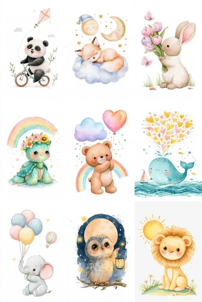 Baby Animal Nursery Art Generator