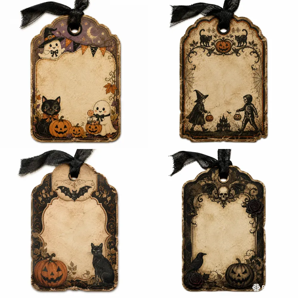 Halloween Gift Tag Ephemera
