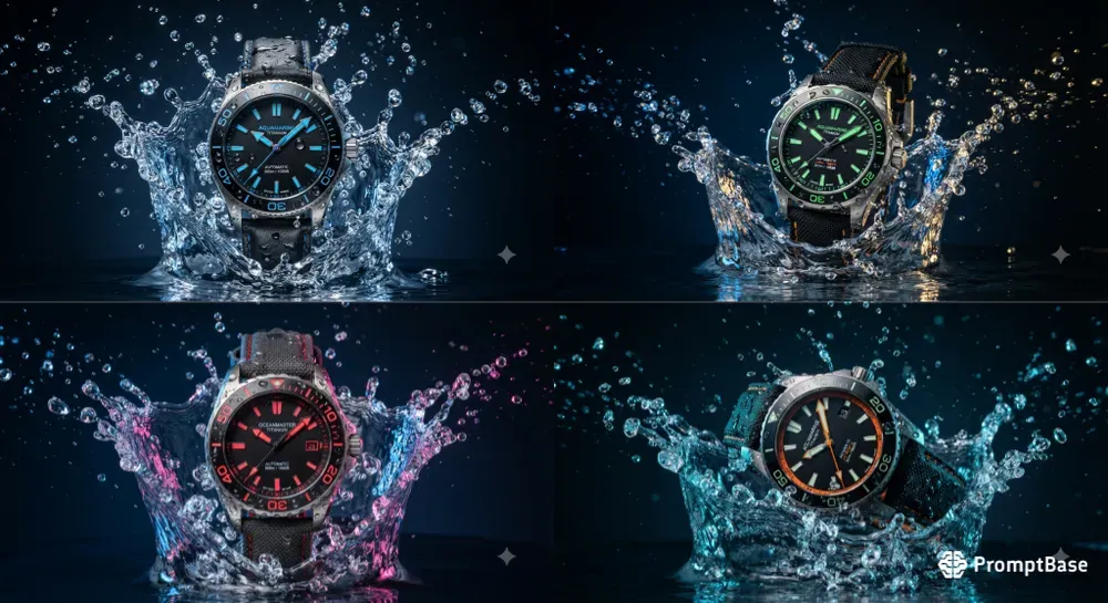 Dynamic Luxury Watch Photography