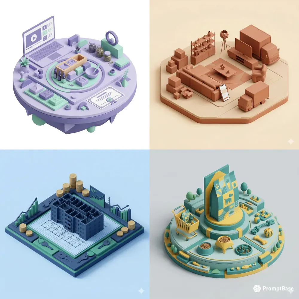 3D Isometric Infographic Elements